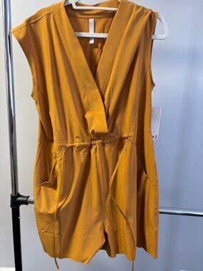 NWT** Athleta Marlow Romper Mustard Yellow
